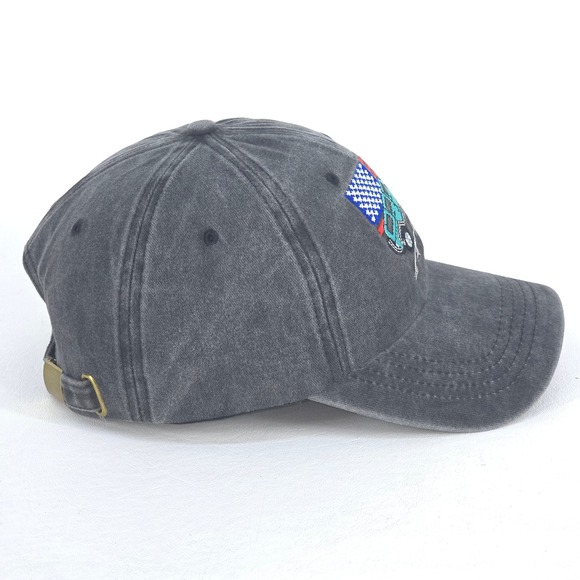 Vintage Jeep Offroad USA‎ Flag Hat Gray Distressed Cap Adjustable Dad Style NEW - Picture 3 of 11